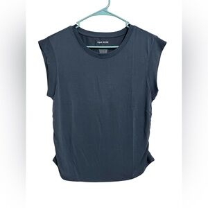 PINK ROSE women’s blue grey sleeveless cap sleeve muscle tee NWT size LARGE